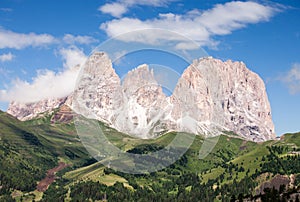 Sassolungo mountain peaks