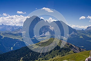 Sassolungo peak in Italy Dolomites