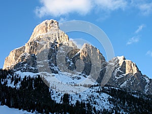 Sassongher mountain.