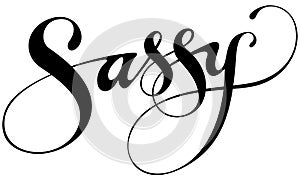 Sassy - custom calligraphy text