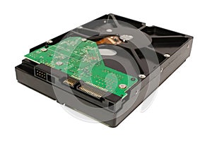 SATA 3.5 inch hard disk drive isolated on a white