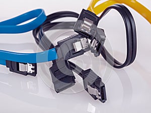 sata cable for connecting hard drives and ssd drives to a computer for data storage