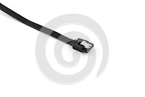 SATA cable on white background