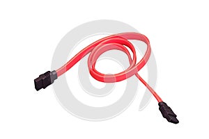 Sata cable wire, isolated on a white background