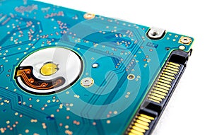 Sata hard disk(HDD) connector, close up image.