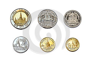 Satangs & baht (thailand coins) photo