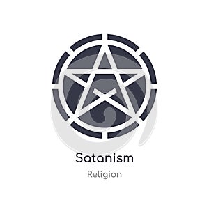 satanism icon. isolated satanism icon vector illustration from religion collection. editable sing symbol can be use for web site photo