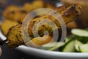 Satay is a famous street food in South Eat Asia