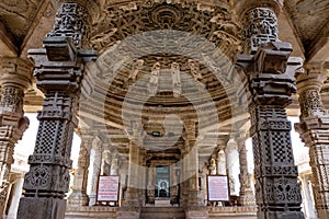 Satbees Jain temple in Chittaurgarh fort in Rajasthan, India