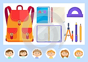 Satchel and School Supplies for Students Lessons