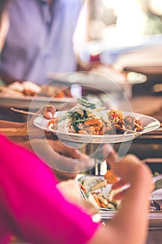 Sate Ayam or Chicken Satay, Indonesian food. Bali island.