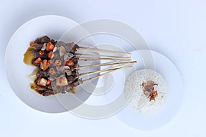 Sate Kambing is Lamb satay and traditional food from indonesia photo