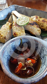 Sate lilit is one of popular dish from bali