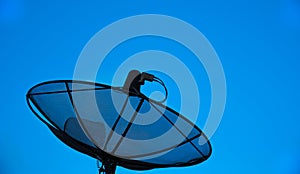 Satelite dish with blue sky background