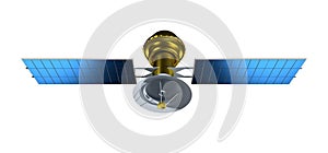 Satelite isolated on white background. Realistic satellite. 3d render satelit illustration