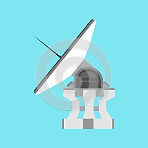 Satellite antenna broadcast space tv illustration vector icon. Sign global web business information wave. Industry parabolic dish