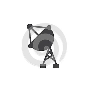 Satellite antenna icon vector