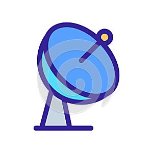 Satellite antenna icon vector. Isolated contour symbol illustration