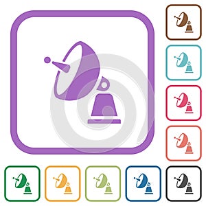 Satellite antenna simple icons