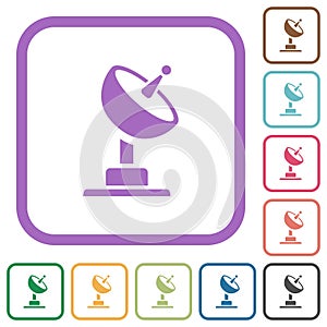 Satellite antenna simple icons