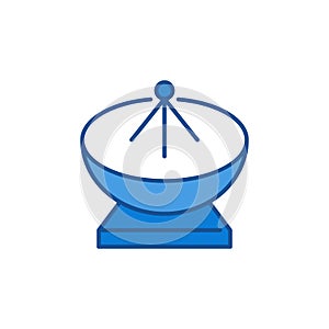 Satellite Antenna vector concept colored blue icon