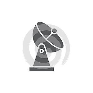 Satellite antenna vector icon symbol isolated on white background