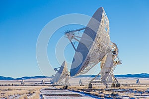 Satellite array in open field