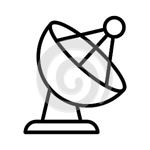 Satellite colour line vector icon
