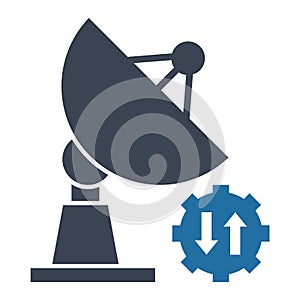 Satellite communication Glyph Isolated Vector icon which can easily modify or edit photo