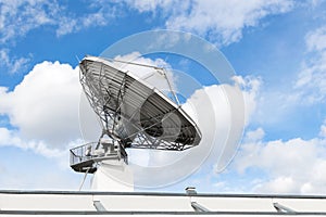 Satellite communication parabolic dish radar antenna or astronom