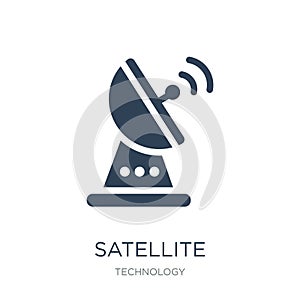 satellite connection icon in trendy design style. satellite connection icon isolated on white background. satellite connection