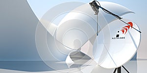 Satellite dish antenna 3d illustration