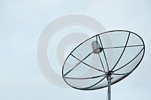 Satellite dish antenna background blue sky