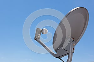 Satellite Dish Antenna with blue gradient sky