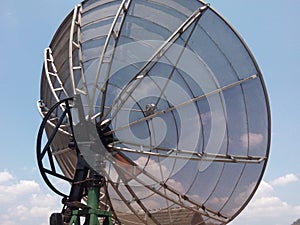 Satellite dish antenna, electronic equipment to capture TV broadcasts via satellite photo