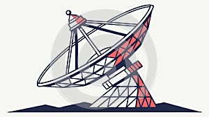 Satellite Dish Antenna Illustration, Communication and Technology, vector design Generative AI