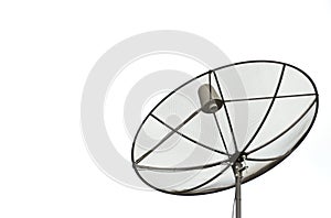 Satellite dish antenna isolated on white background