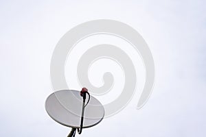 Satellite dish antenna isolated on white background