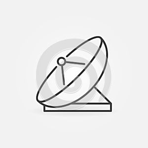 Satellite Dish Antenna outline vector concept icon