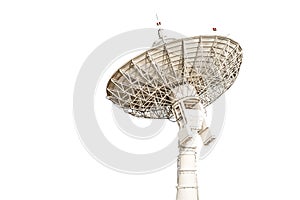 satellite dish antenna radar big size isolated on white background