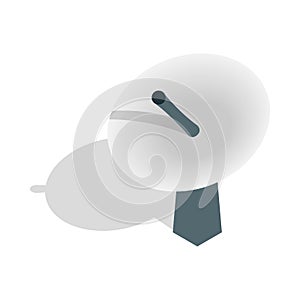 Satellite dish antenna radar icon