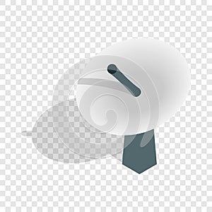 Satellite dish antenna radar isometric icon