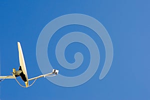 Satellite dish and blue sky