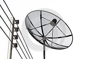 Satellite dish and cable communication technology network