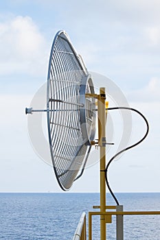 Satellite dish for communication in offshore, A radio telescope is a form of directional radio antenna used in radio astronomy.