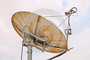 Satellite dish communications view