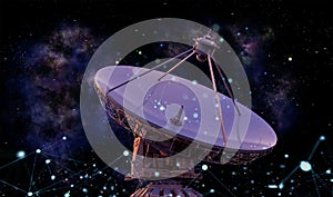 Satellite dish for digital telecommunication