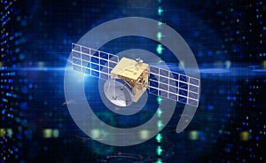 Satellite dish for digital telecommunication