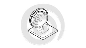 Satellite dish icon animation