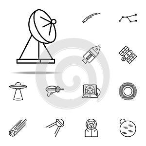 satellite dish icon. Cartooning space icons universal set for web and mobile